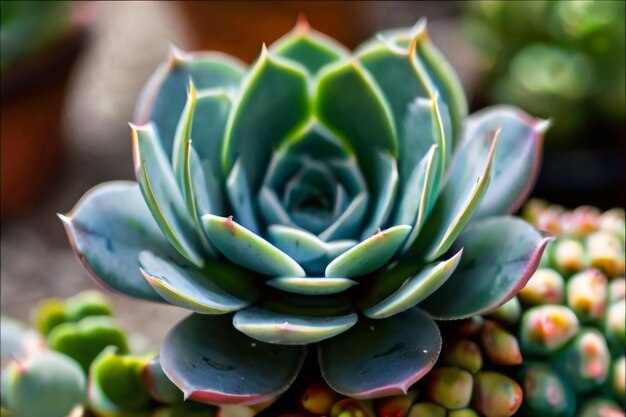 Hojas verdes con espinas de una planta silvestre