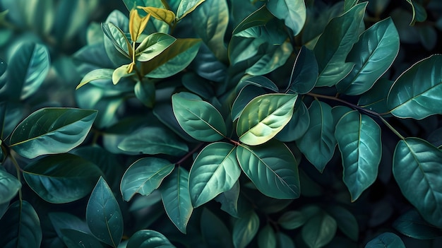 hojas verdes de fondo de la planta