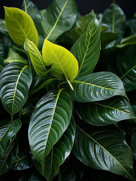 hojas verdes en una planta