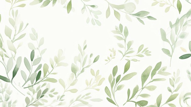 Foto hojas verdes sobre un fondo blanco una imagen refrescante y natural