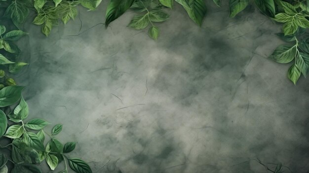 Hojas de vid de la selva en un fondo texturizado
