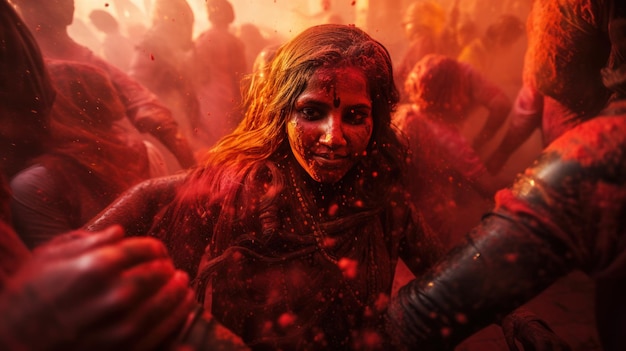 Holi celebración en la India