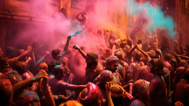 Holi-Feiern in Indien