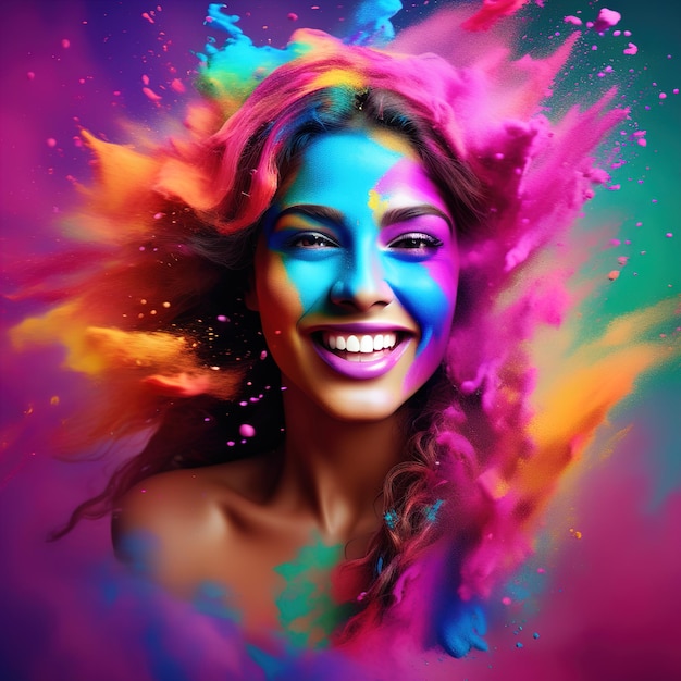 Holi Hintergrund-Design-Raum