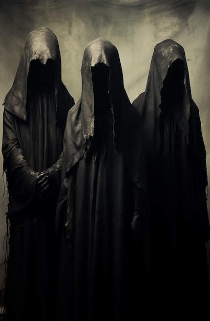 Hollow dark realm possuído cartaz grim reaper skeleton monges