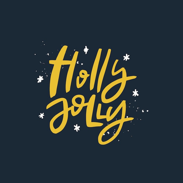 Holly Jolly Pinselschrift Handschriftliche Weihnachtstypografie