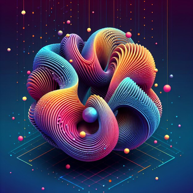 Holo Abstracto en forma tridimensional