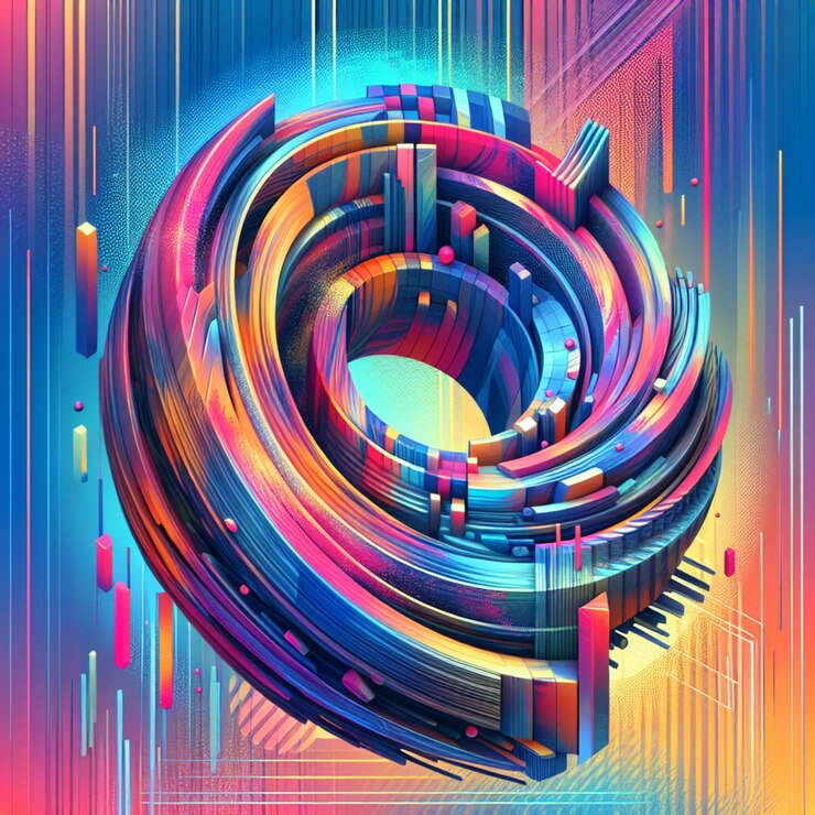 Holo Abstracto en forma tridimensional