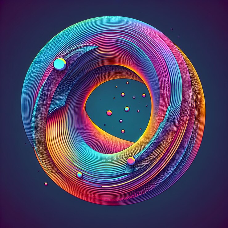 Holo Abstracto en forma tridimensional
