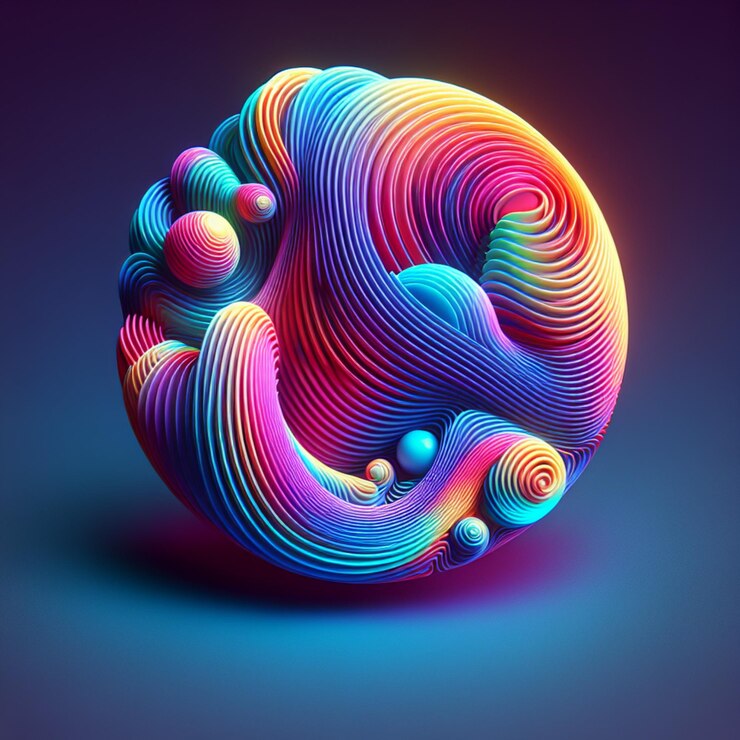 Holo Abstracto en forma tridimensional
