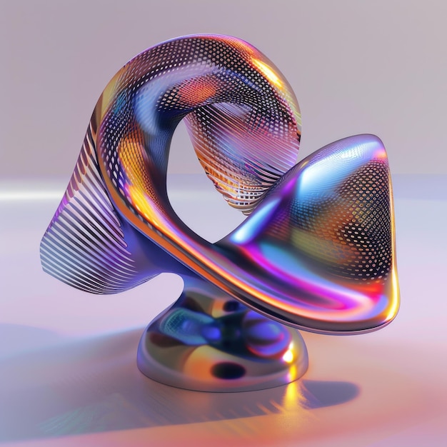 Holo abstrato de forma 3D gerador de IA