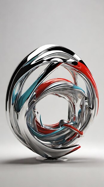 Holo forma abstrata estilo 3d Forma abstrata platino estilo 3d