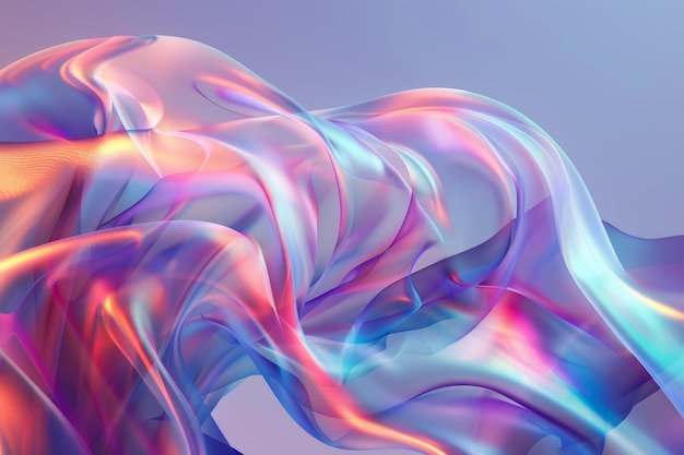 Holograma de forma abstracta en tres dimensiones