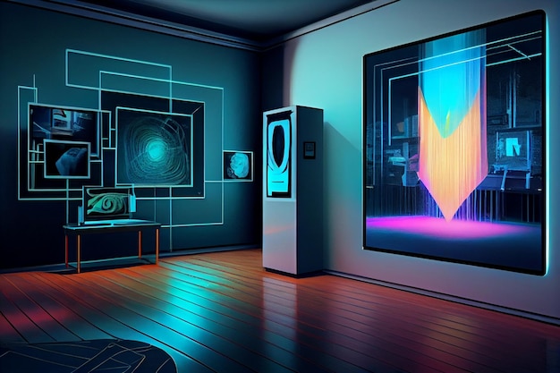 Hologramm-Bildschirm Future Art Gallery