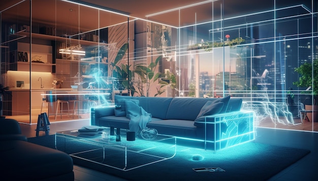 Hologramm Innenarchitektur konzeptionelle Architektur