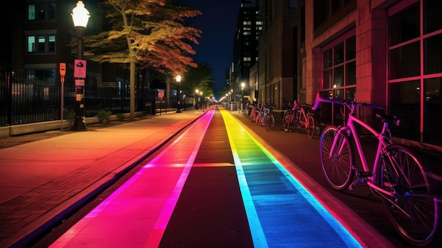 Foto holographische fahrradwege