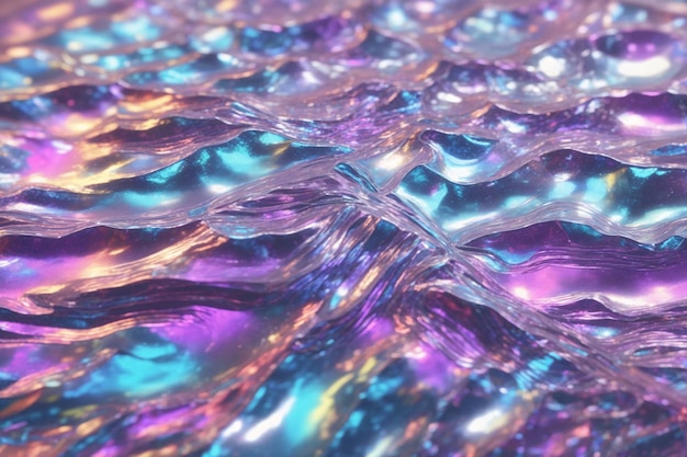 Foto holographische folie textur hintergrund holographische folie textur folie textur folie hintergrund holographische textur ki generativ