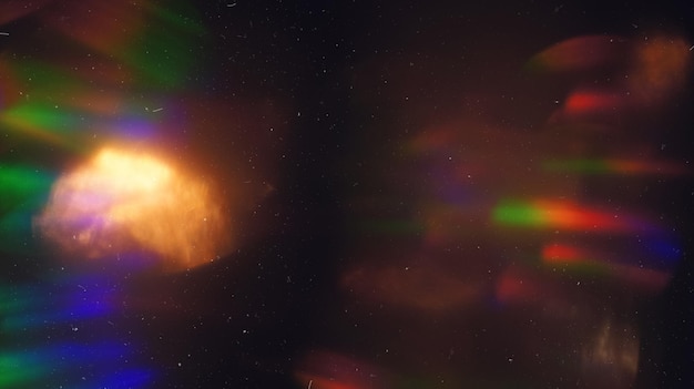 Foto holographische regenbogenflächen überlagern faszinierende textur mit lebendigen farben