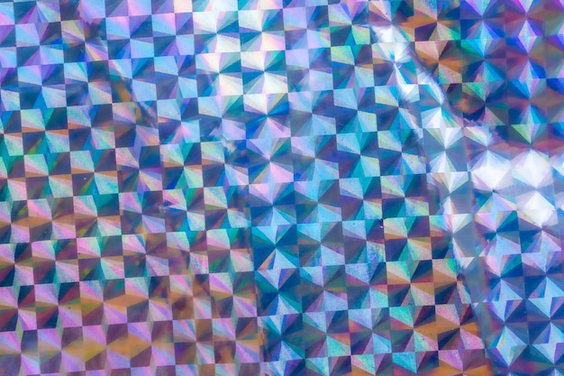 Foto holographische regenbogenfolie schillernde textur abstrakter hologrammhintergrund