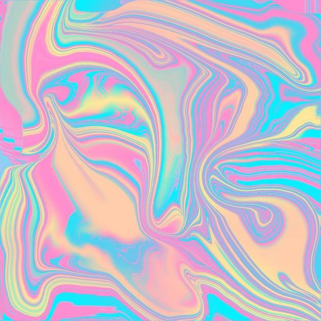 Holographischer Neon-Hintergrund Farbige psychedelische Abstrakte Pastellfarben für den Hintergrund