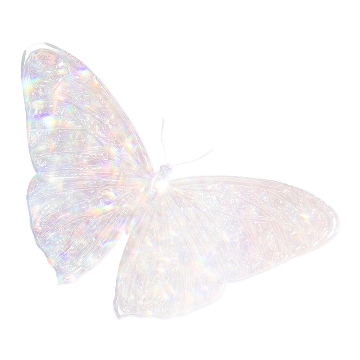 Foto holographischer schmetterling png-aufkleber durchsichtiger hintergrund