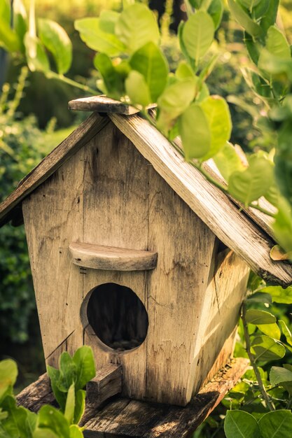 Holz Outdoor Garten Vögel Holz Nesting House Nest Home in Garden.Garden Nature Idea