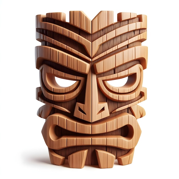 Holz-Tiki-Maskenkopf