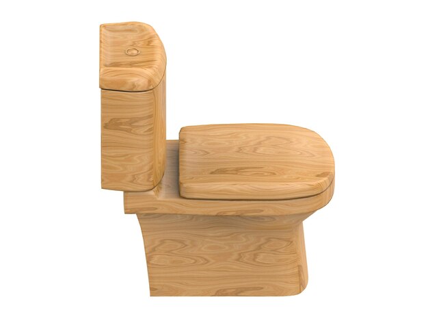 Holz-WC-Toilettenklosett 3D-Darstellung 3D-Darstellung3D-Darstellung