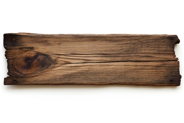 Holzbanner auf weißem Hintergrund