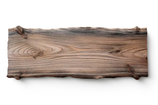 Holzbanner auf weißem Hintergrund