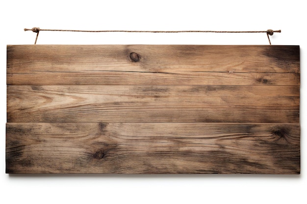 Holzbanner auf weißem Hintergrund