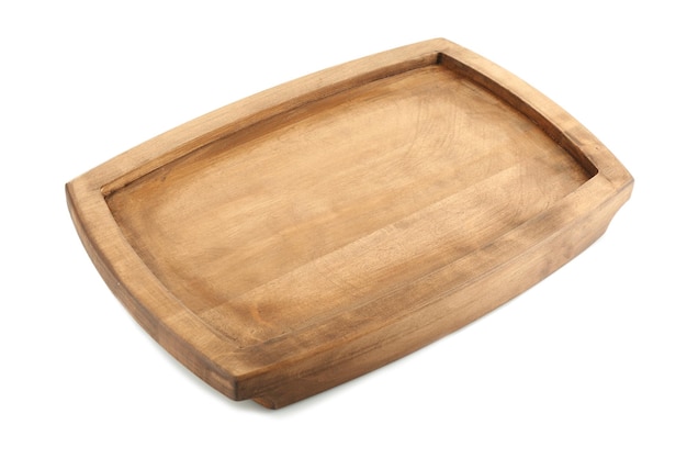 Holzbrett auf weißem Hintergrund