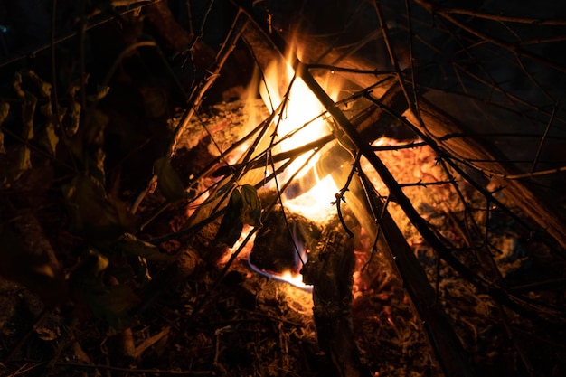 Holzfeuerbild HD kalte Sitzung