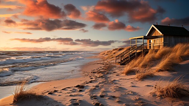 Foto holzhütte am strand