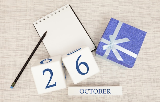 Holzkalender für den 26. Oktober