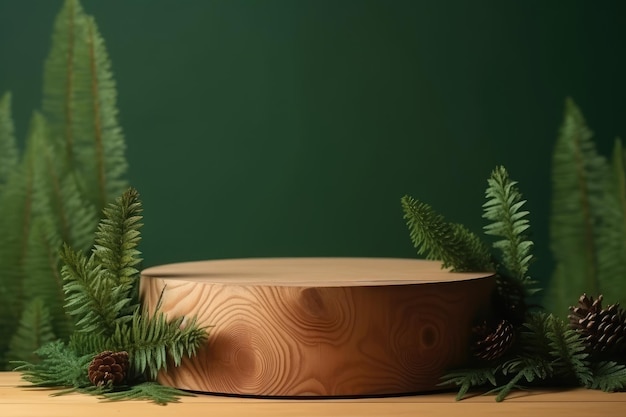 Holzkiste auf einem Tisch in rustikalem Ambiente Generative KI