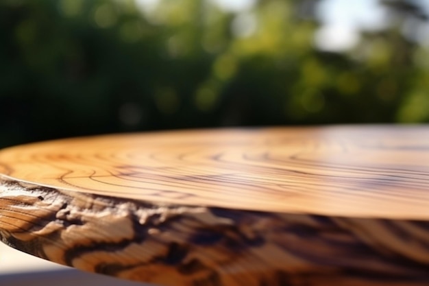 Holzoberflächenquerschnitt einer Ulme Lebende Holzplattentextur Holzzimmerei Generative KI