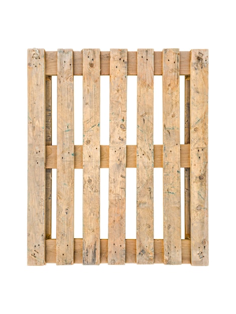 Holzpalette ist isoliert Top-View
