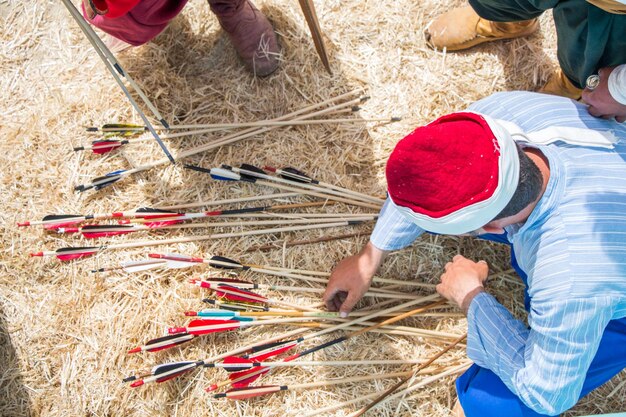 Holzpfeile im alten Stil