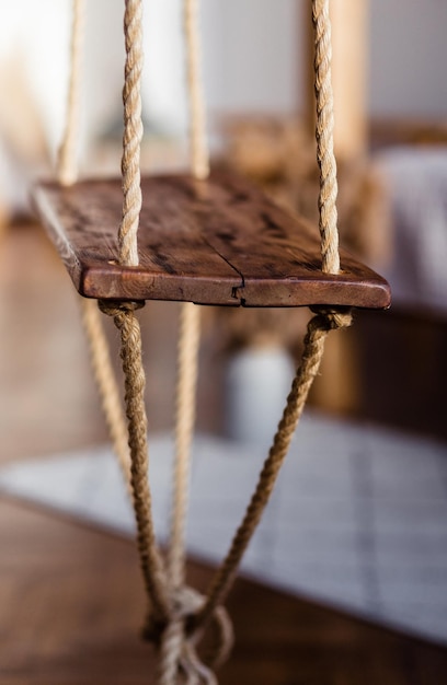 Holzschwingung im schlafzimmer im böhmischen Stil