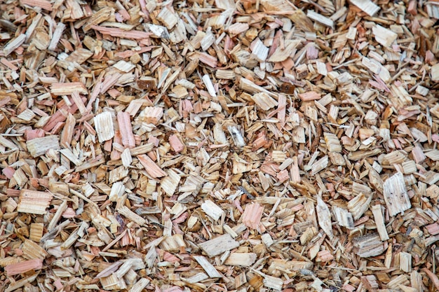 Holzspäne aus Biomasse Holzgrund von Mulchspannen