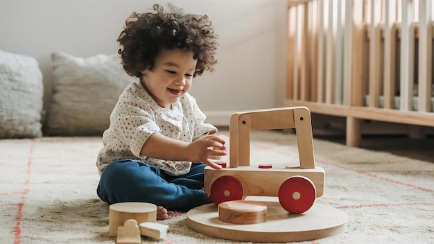 Holzspielzeug im Kinderzimmer