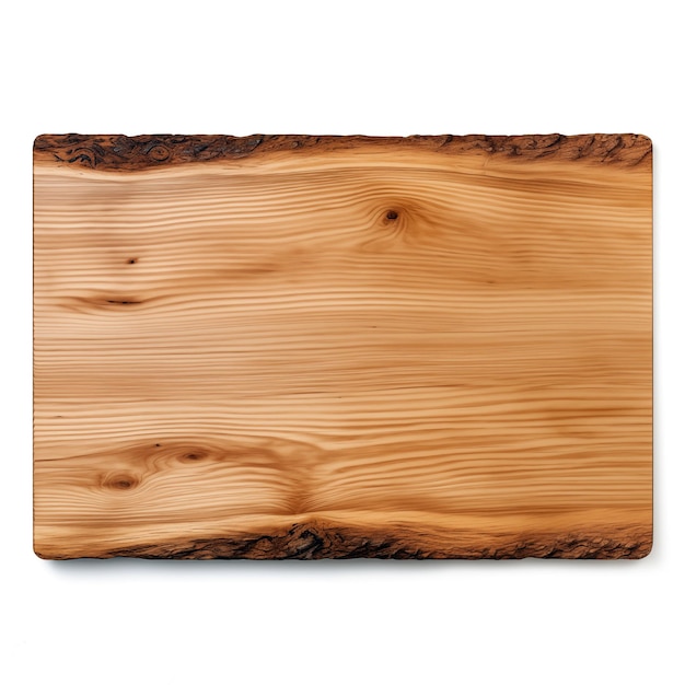 Holztafel auf weißem Hintergrund