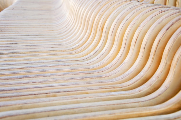 Holztextur abstrakter Hintergrund aus Brettern mit glatten Formkurven