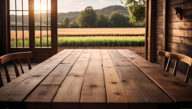 Foto holztisch dunkelton landwirtschaftliche