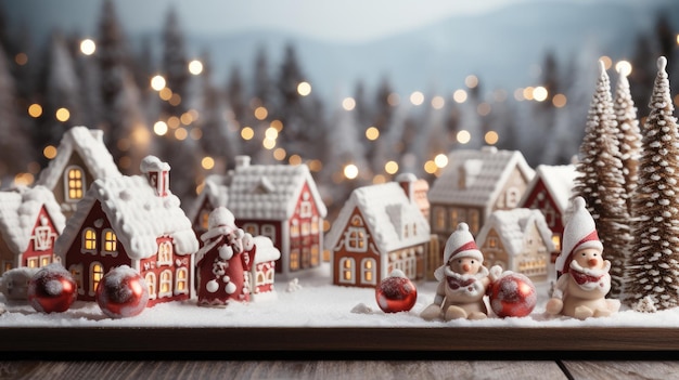 Holztisch im Vordergrund, bunter Neujahrshintergrund im Hintergrund