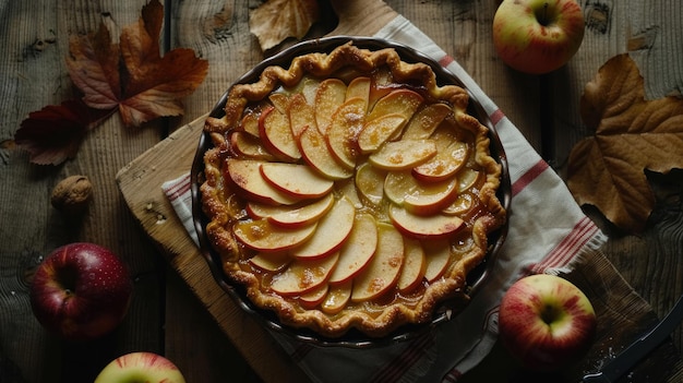 Foto holztisch mit kuchen