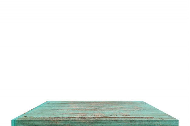 Holztischplatte oder Regal auf Isolat