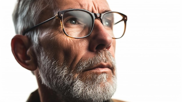 Hombre adulto con una mirada distante