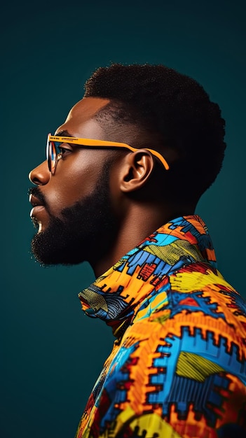 Hombre africano con gafas